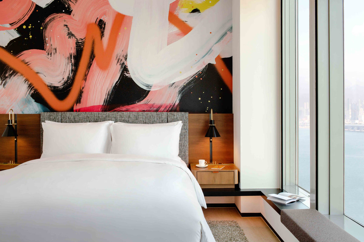 Bespoke wallpaper developed from a Rowena Martinich artwork