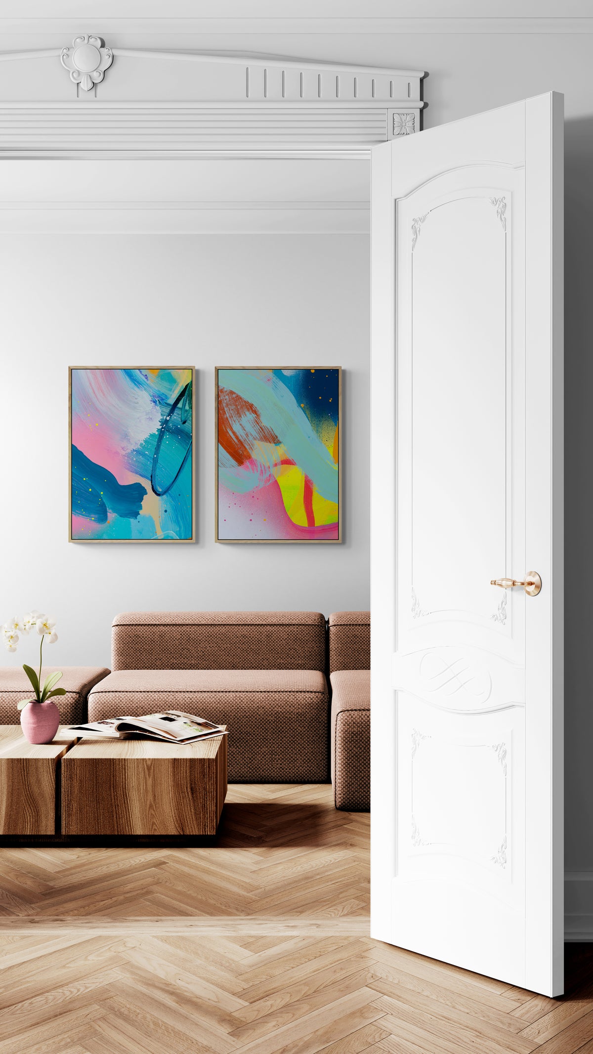 Limited edition Rowena Martinich print installed in an interior